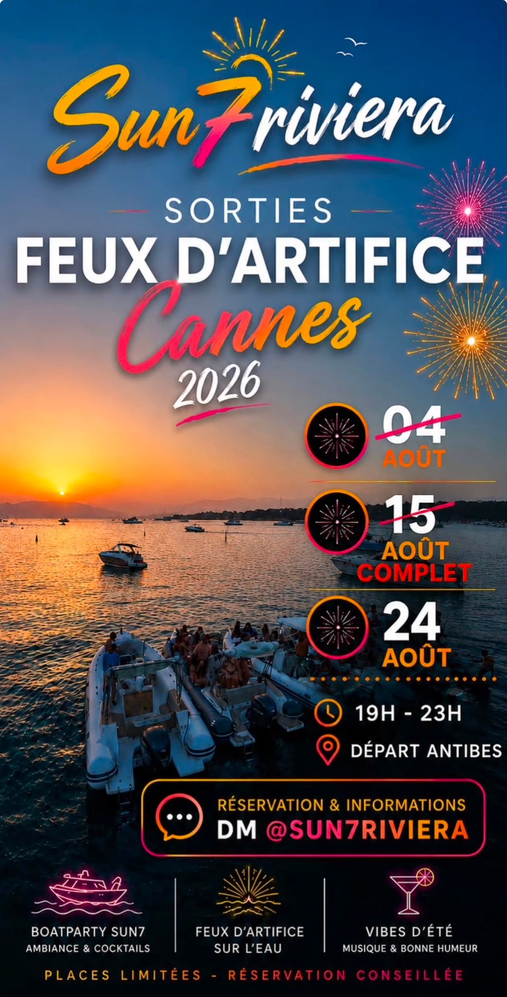 Dates et disponibilités Sun7Riviera